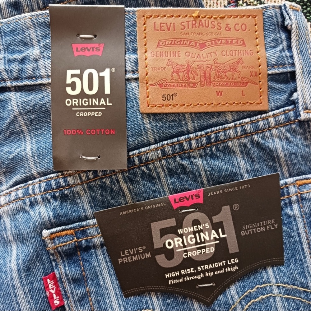 Levi's 501 Jeans. Denim. Hi Rise straight leg. NWT